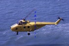 35mm Aircraft Slide Whirlwind XP352 of RAF 202 Sqn over the Solent 1972