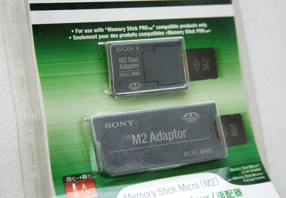 SONY 2006 MEMORY STICK MICRO M2 DUO ADAPTOR MSAC-MMDS JAPAN NEW SEALED NOS ! - Image 3 of 4