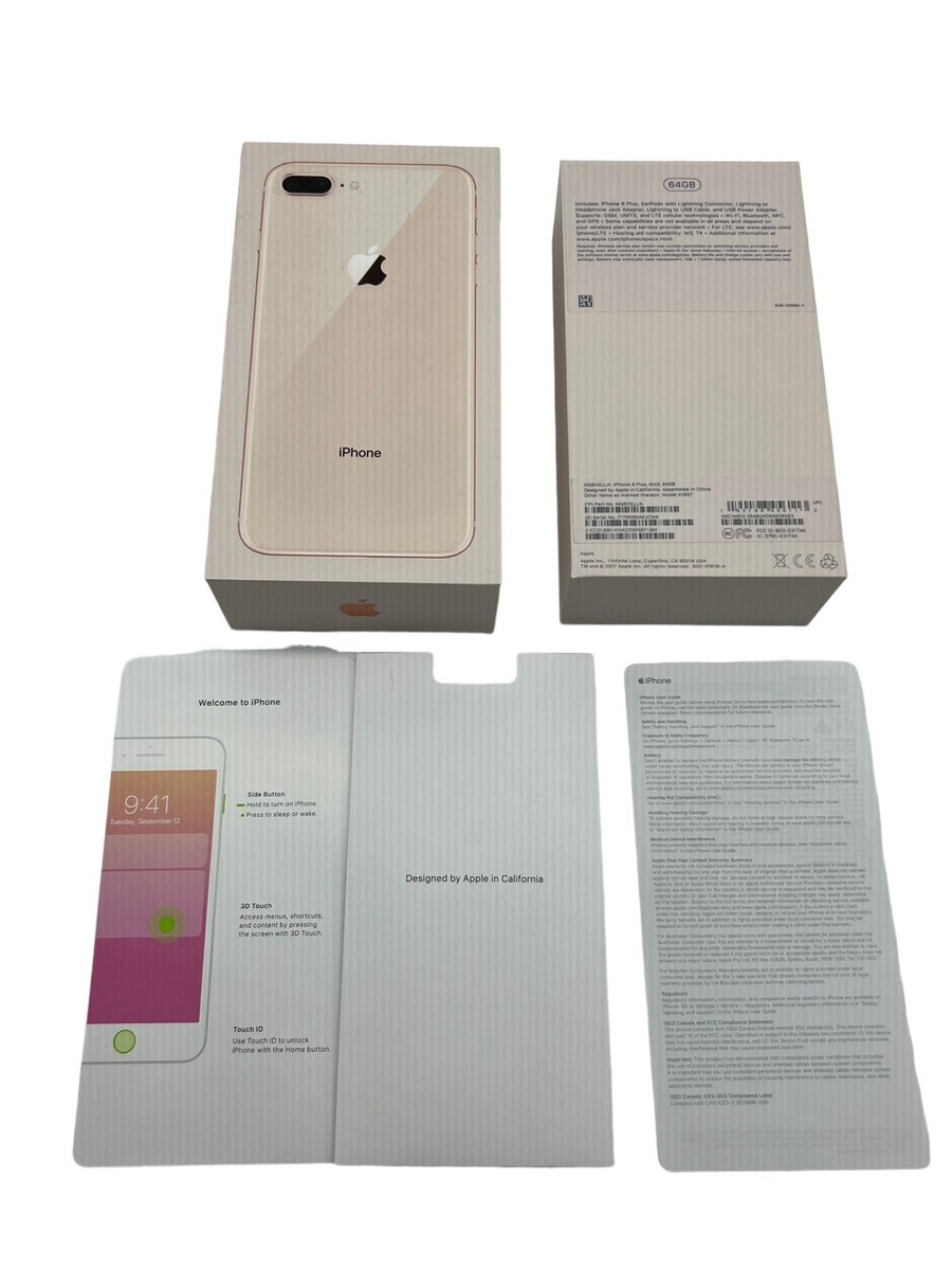 Apple iPhone 8 Plus Gold 64GB - BOX ONLY + Inserts | eBay