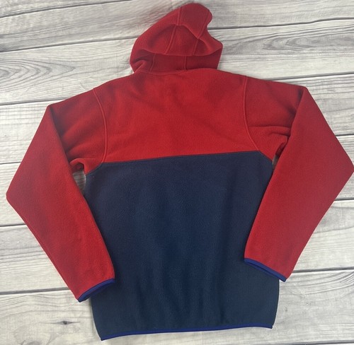 Patagonia Men Synchilla Snap Pullover Hoodie Red Blue Fleece Color Block XS - Picture 6 of 6