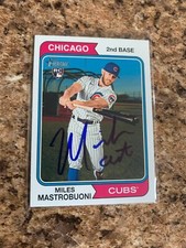 Miles Mastrobuoni Signed 2023 Topps Heritage Chicago Cubs # 550 Auto Rc