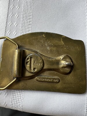 Commemorative Colorado 1876 Solid Brass Belt Buckle Vintage