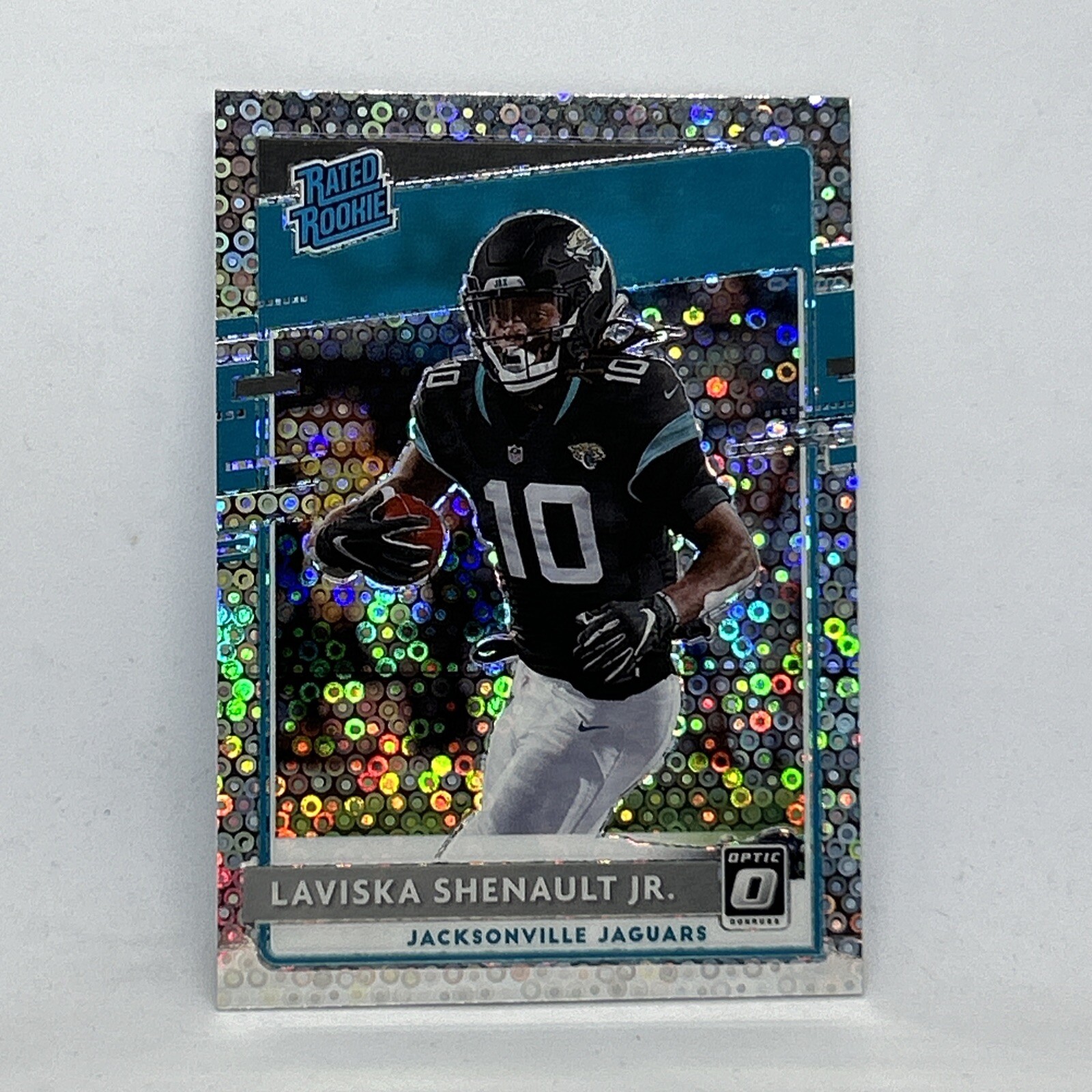 Laviska Shenault Jr Rookie Silver Disco Prizm D#/125 2020 Panini Donr Optic #168