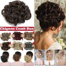 Large Scrunchie Messy Bun Hair Piece THICK Updo Cover Clip In Ponytail as Real