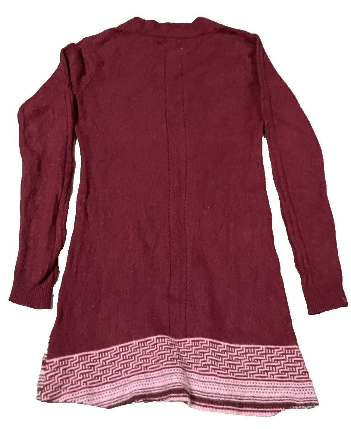 Aventura Clothing Women's M Maroon Long Sleeve Crew Neck Shift Dress Fair Trade