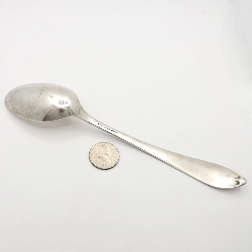 Antigua cuchara para servir grabada Reina Ana de plata esterlina Tiffany Co 70 gr 8,5 pulgadas Foto 3 de 4