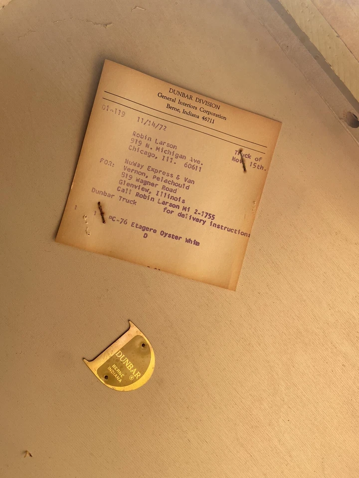 EDWARD WORMLEY for DUNBAR Mid Century Modern Etagere Shelf with Original Labels - Image 4 of 4