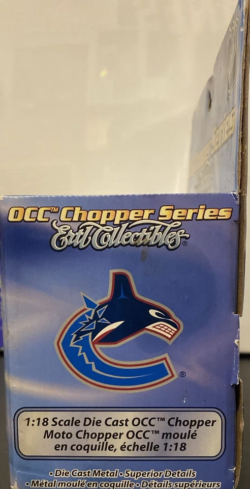OCC Chopper Series Ertl Collectibles NHL Vancouver Canucks 1:18 Motorcycle - Image 3 of 4