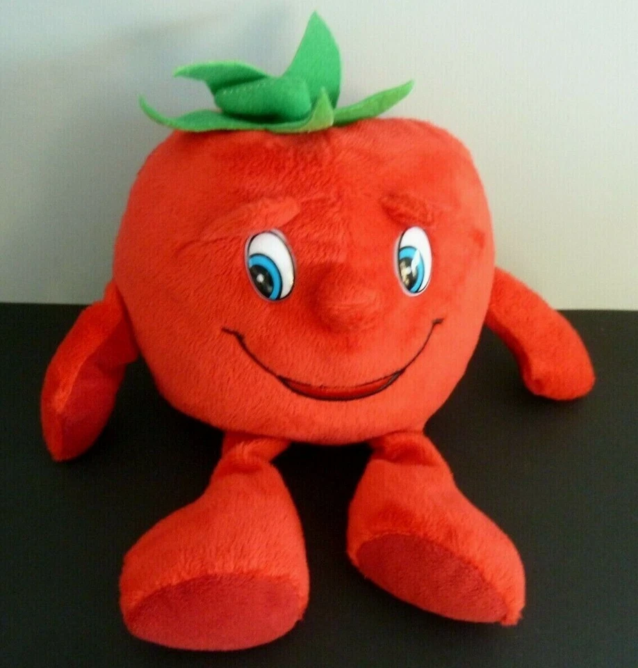 *. DOUDOU PELUCHE Playtive junior LIDL TOMATE Pulpa Rouge Vert TBE - Photo 2/4