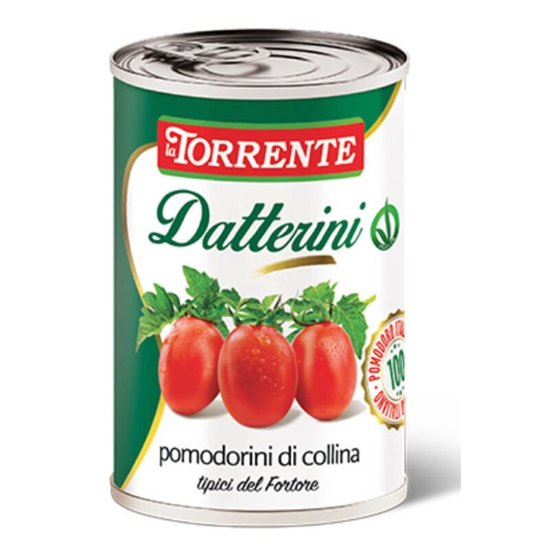 Pomodorini Interi Datterini 500g  - La Torrente - Cartone da 24  Pezzi