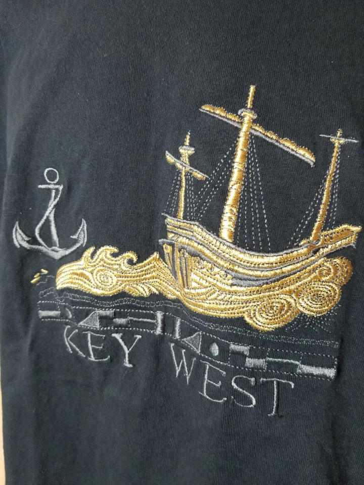 Camiseta De Colección Marca Key West Champion Bordada De Colección Envío Ancla Delgada XL Foto 3 de 4