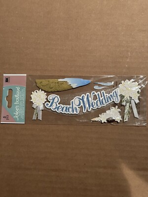 Rare Jolee s Beach Wedding Scrapbook Stickers 