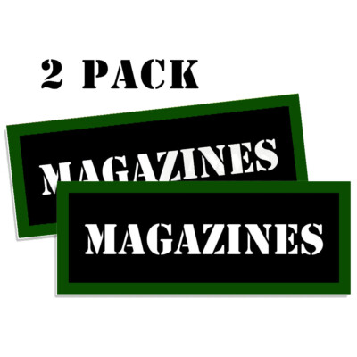 Ammo Magazine Label Decals – 2 Pack Black/White/Yellow – BLYW Wrapped In Ink
