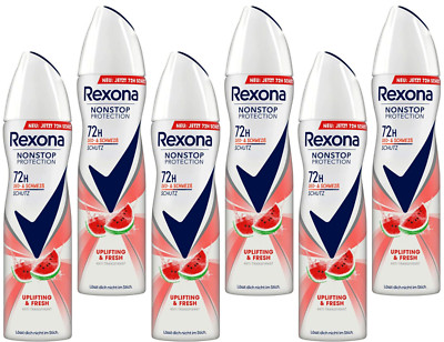 6x Rexona Nonstop Protection Deospray Uplifting & Fresh mit 72H Schutz, 150ml