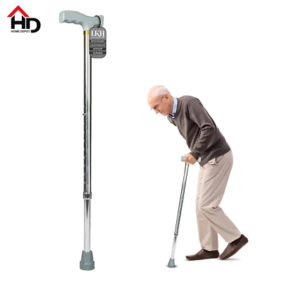 LKH HOME COLLECTION Walking Stick Adjustable Lightweight Aluminum Comfortable Handle Walking Cane