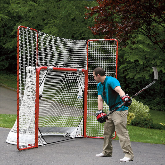 Hockey Goal Backstop Net Kit Practice Shooting Puck Ball at Target
