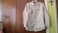 Carhartt Men's M Cotton Tan Button-Up Shirt 2-Pock Collared Work S130GRN FLAWS