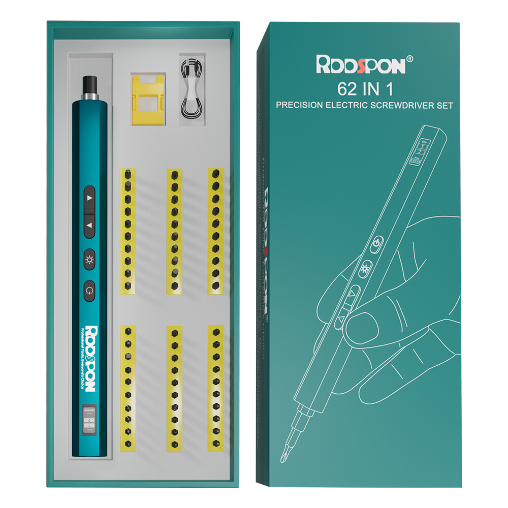 62 in Bits Precision Electric Screwdriver Set Electronics
