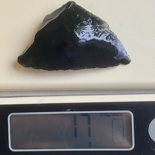 Black Midnight Lace Stripe Obsidian Zebra Moss Like from Glass Butte Oregon - Picture 16 of 16