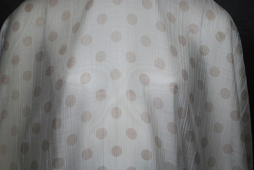 Tencel Chiffon yoryu Woven Fabric Ecofriendly Beautiful Polka dots 3/4" Natural - Picture 10 of 11