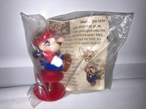 Vintage Super Mario Bros. 1989 Nintendo Raccoon Tail Popper Toy Figure SEALED - Picture 11 of 20