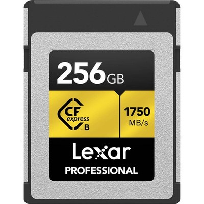 Lexar 256GB Professional CFexpress Type B Memory Card GOLD Series Up to 1,750MB/