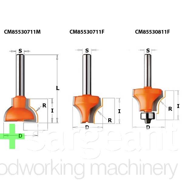 CMT 855 Ovolo Sash Bit (F)C S-6.35 R-10 w/Bearing Price is Inc VAT@20%