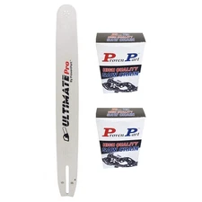 20" Guide Bar And 2 Pack Full Skip Chisel Chain 3/8" .050" 72DL For Husqvarna