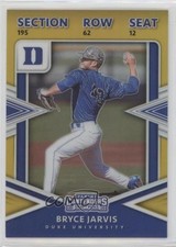 2020 Panini Elite Extra Edition College Tickets Gold Prizm 5/10 Bryce Jarvis 5b9