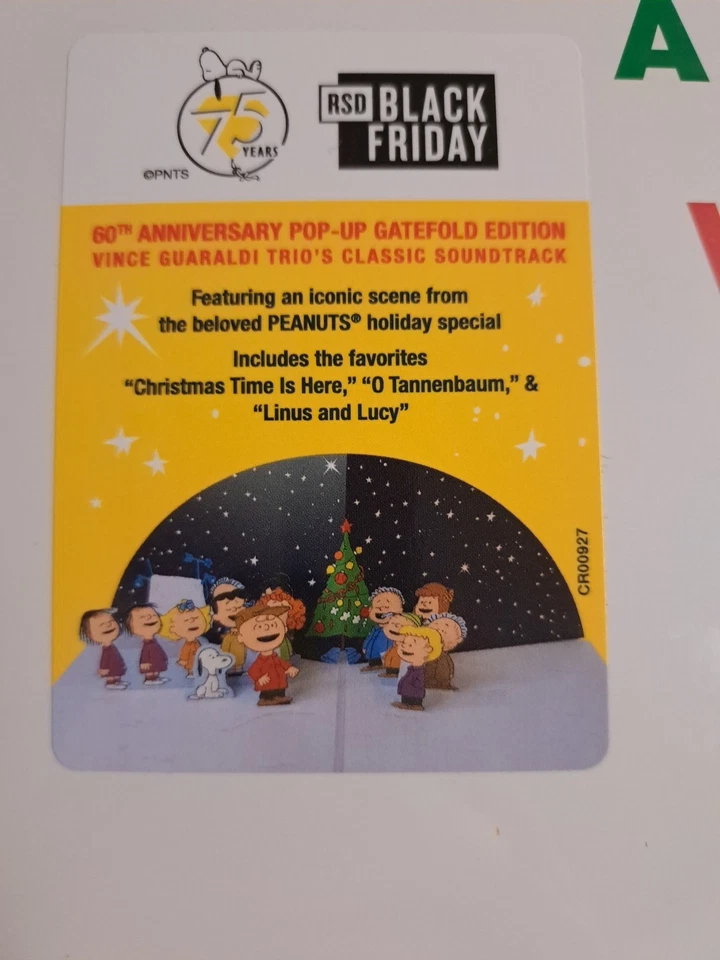 SEALED Charlie Brown Christmas Pop-Up RSD Black Friday 2025 LP Vinyl Soundtrack - Image 2 of 3