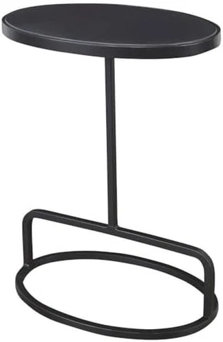 Elegant  Jessenia Black Marble Accent Table for Modern Decor - Picture 5 of 5