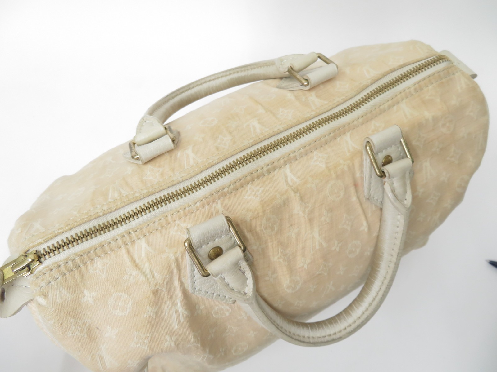 Louis Vuitton Monogram Mini Lin Idylle Speedy 30 Hand bag F#47419