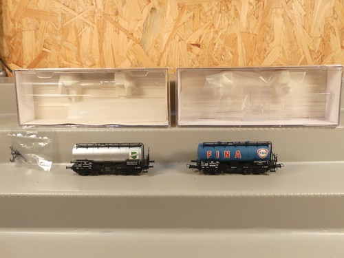 Brawa 47041 47042 Kesselwagen Rheinpreu Fina DC Gleichstrom Güterwagen Wagen H0 | Zustand: Gebraucht