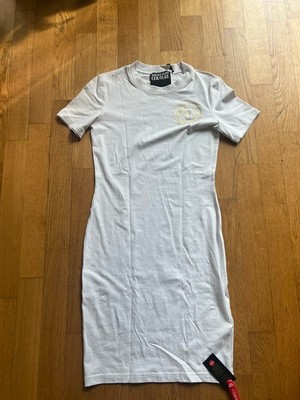 Versace Jeans Couture Kleid, Weiß, Gr. 38, Neo Mit Etikett