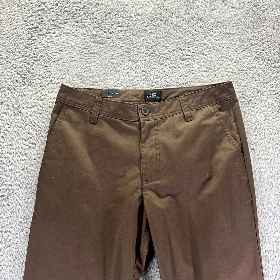 Oneill Pants Mens 32x32 Brown Polyester Chino Classic Workwear Travel Preppy - Image 2 of 4