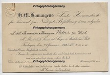 G1969 Schweden Königshaus Einladung 1935 Benigna Viktoria Prinzessin von Wied