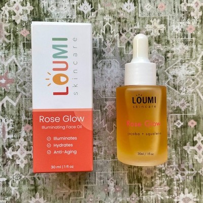 LOUMI Skincare Rose Glow Rosehip Lightweight Botanical Face Oil 20ml BRAND NIB 