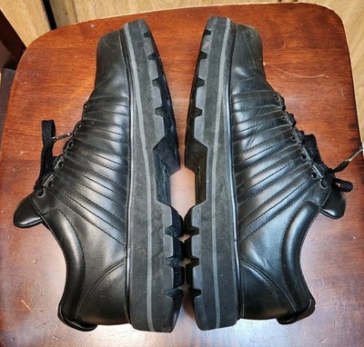 K-Swiss Black Leather Lace Up Sneaker Boots Mens Sz 9.5 Vintage