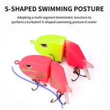 High Strengths Slow Sinking Baits Features Flexible Tail And Double Hook