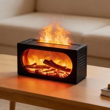 Fireplace Essential Oil Diffuser, 7 Colours Electric Fake Fireplace Aromatherapy