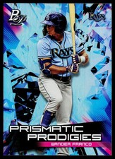 Wander Franco 2019 Bowman Platinum Prismatic Prodigies #PPP-24 Tampa Bay Rays
