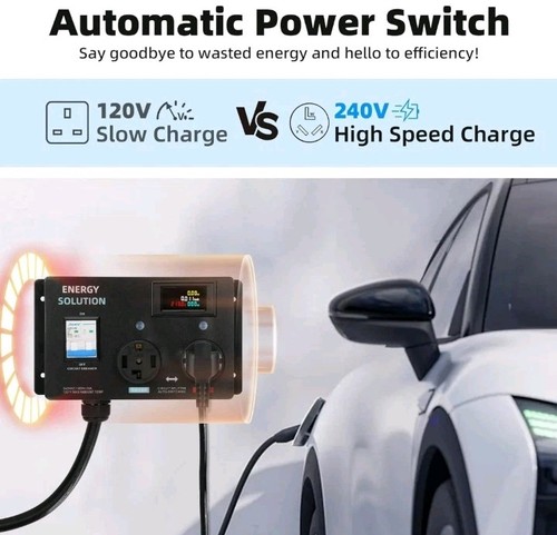 Interruptor de alimentación automático 240V para secadora y EV - NEMA 14-30, divisor EV, 24 amperios - Imagen 6 de 9