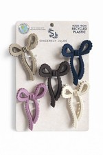 Bow Hair Claw Clips Set Matte Non-Slip Hair Clips for Women 5pcs