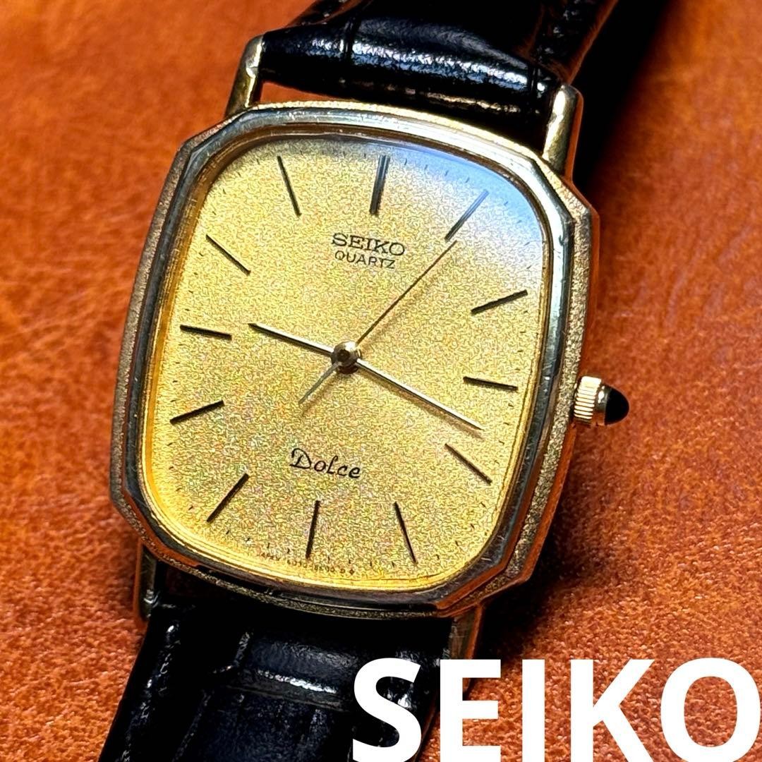 SEIKO Dolce Rectangular Watch 1980s Timepiece Vin… - image 1