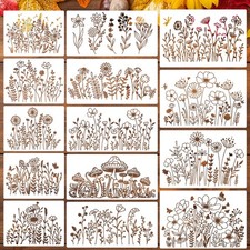 SUNVERSE Wildflower 01 Stencil for Painting Walls Wood Canvas Fabric Crafts