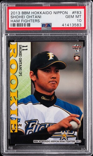 2013 BBM HOKKAIDO NIPPON HAM FIGHTERS #F83 SHOHEI OHTANI PSA 10