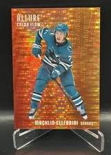 Macklin Celebrini 2025-26 Upper Deck Allure CF-28 Color Flow Red-Orange Sharks