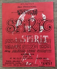 SPIRIT Nov. 22, 1969 FLYER Randy California Memphis Moloch Bluebird Atlantis