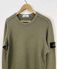 Stone Island Crewneck Sweatshirt Khaki Mens Casual Pullover Jumper Top Size S