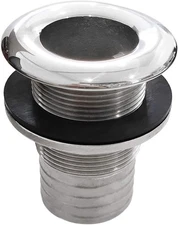 NRC&XRC Marine Grade Stainless Steel Barbed Short Straight Thru-Hull 1-1/2ID 